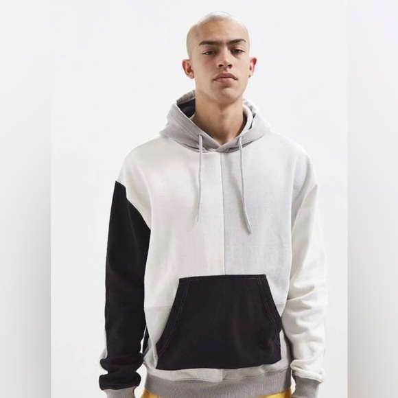 Urban outfitters Mens colorblock hoodie Sz medium - Picture 1 of 8